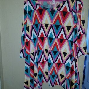 Honeyme Multicolor Geometric Top